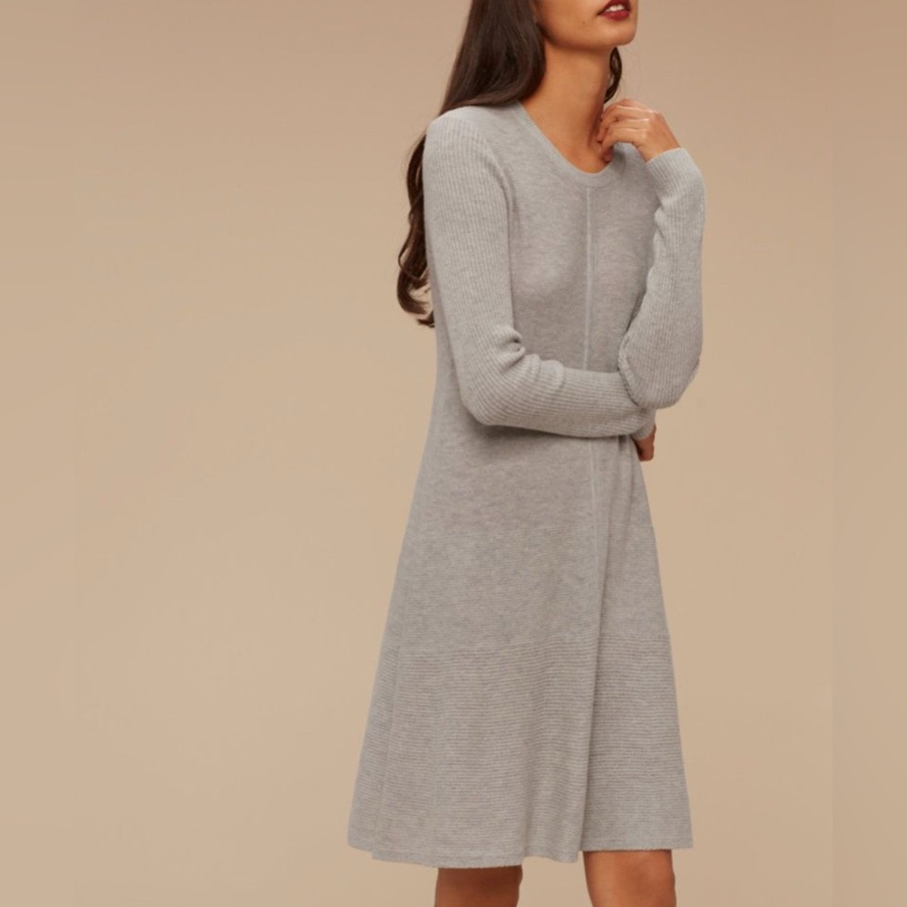 Elegant Gray Knit Dress